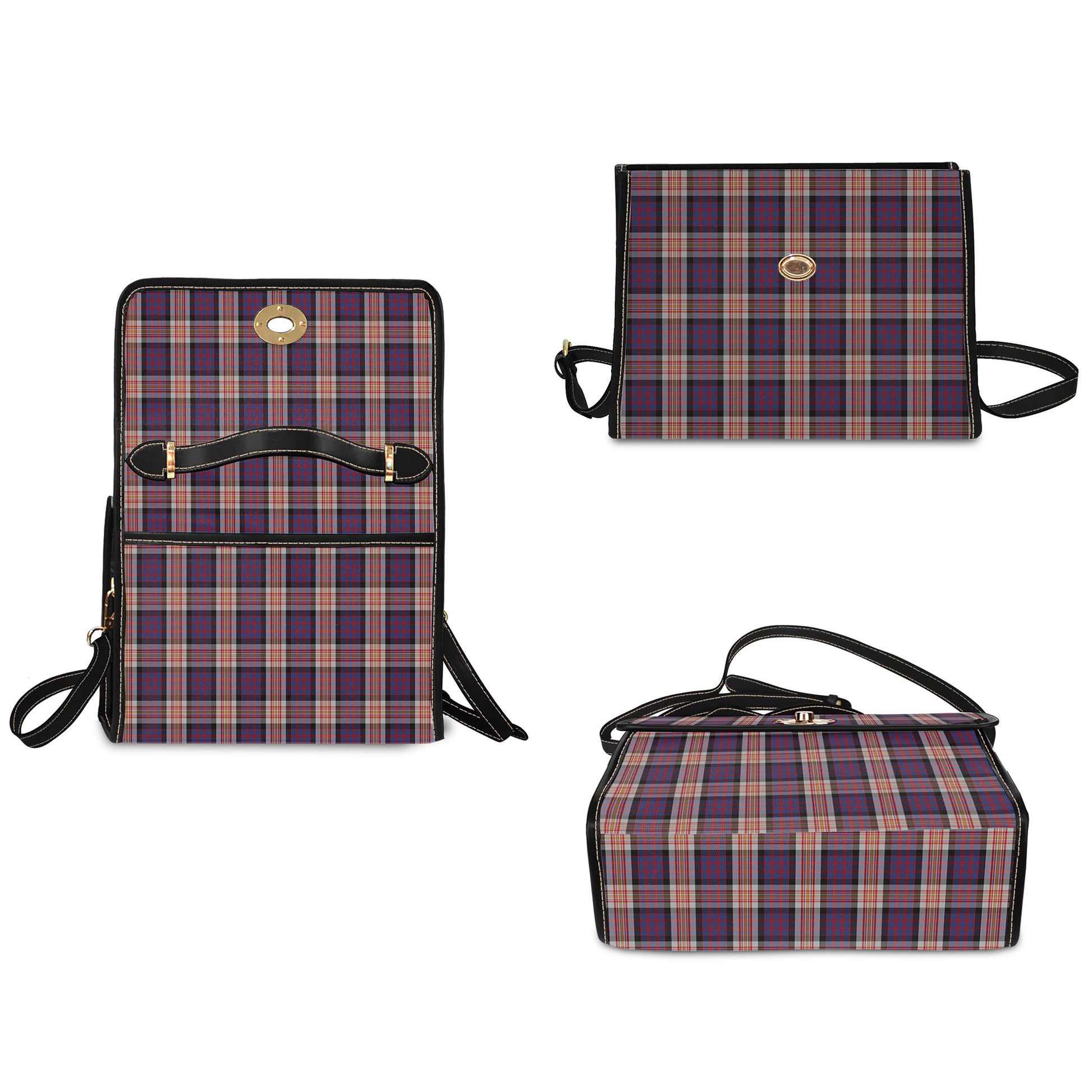 carnegie-tartan-leather-strap-waterproof-canvas-bag