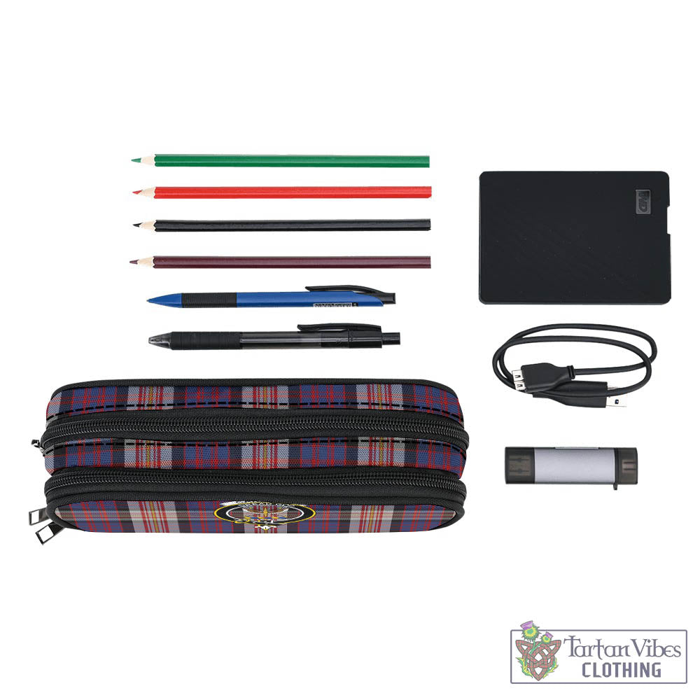 Tartan Vibes Clothing Carnegie Tartan Pen and Pencil Case with Family Crest