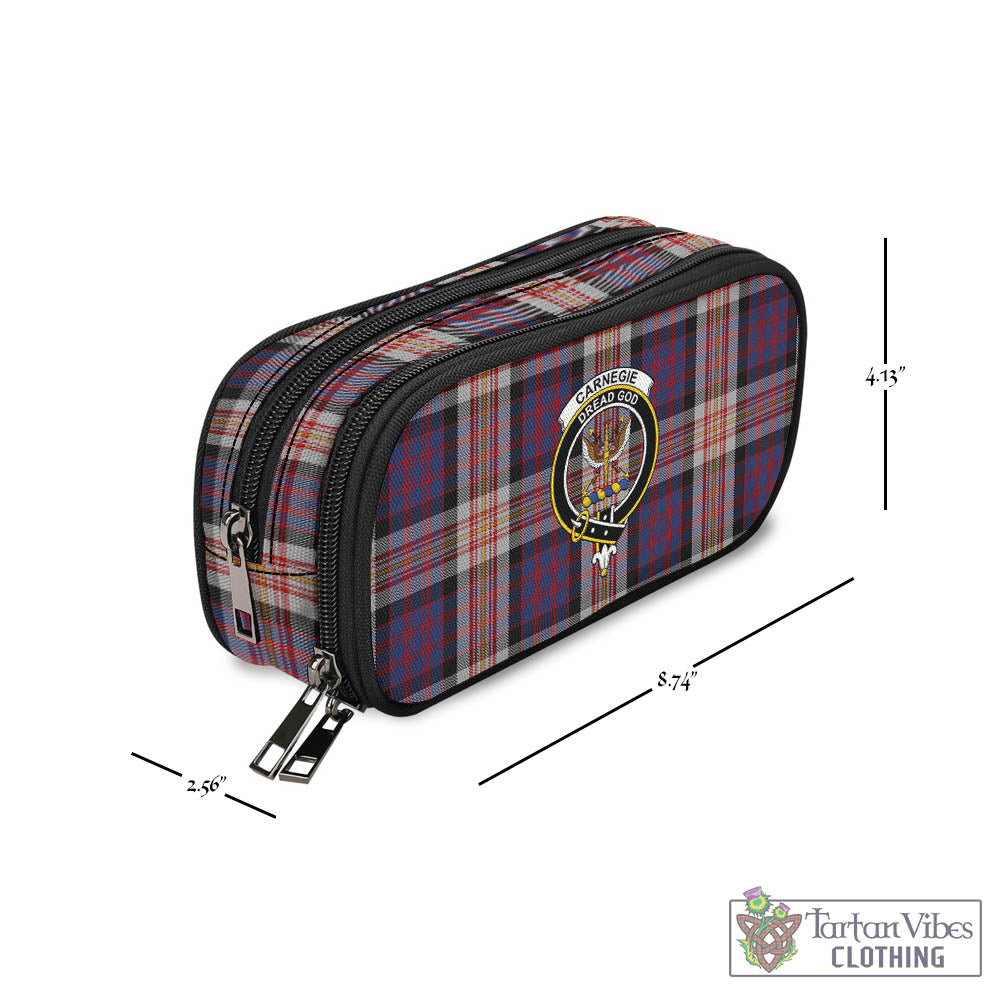 Tartan Vibes Clothing Carnegie Tartan Pen and Pencil Case with Family Crest