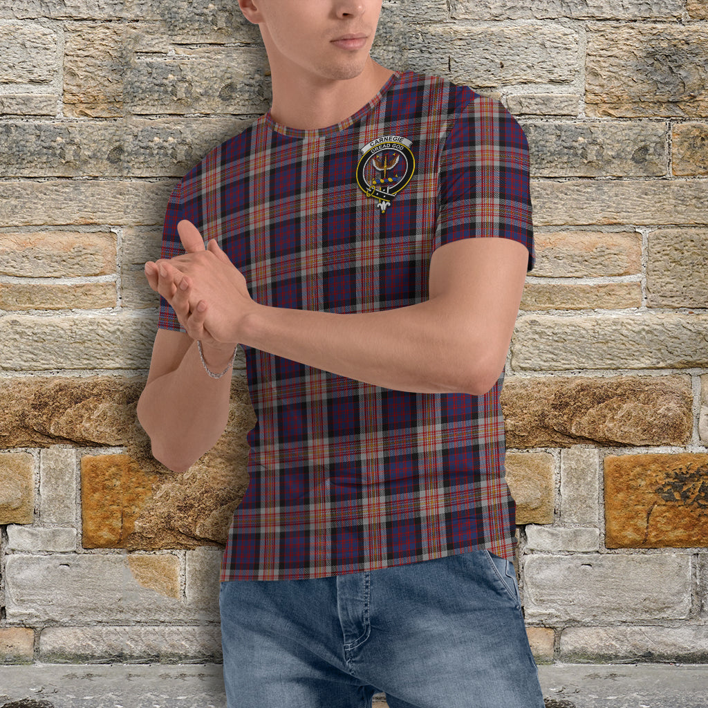 Carnegie Tartan T-Shirt with Family Crest - Tartan Vibes Clothing