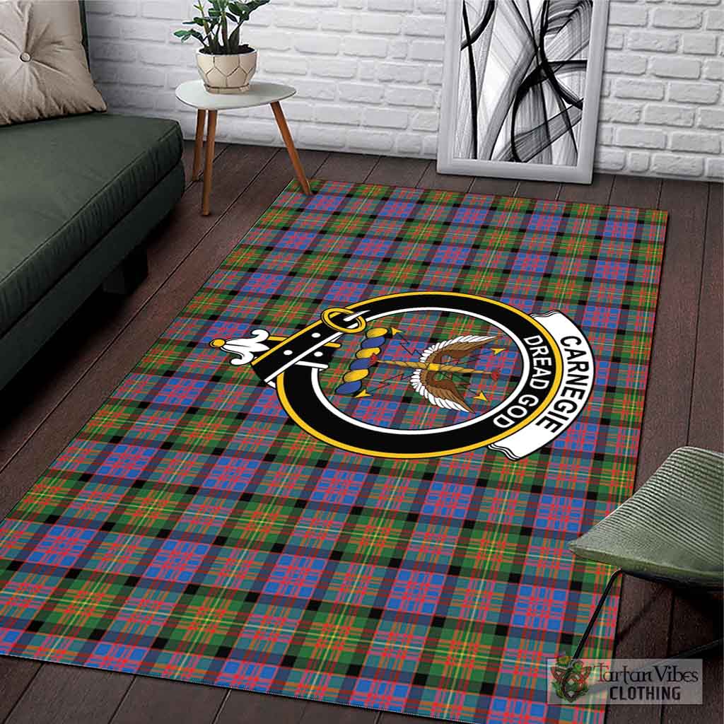 Tartan Vibes Clothing Carnegie Ancient Tartan Area Rug with Family Crest