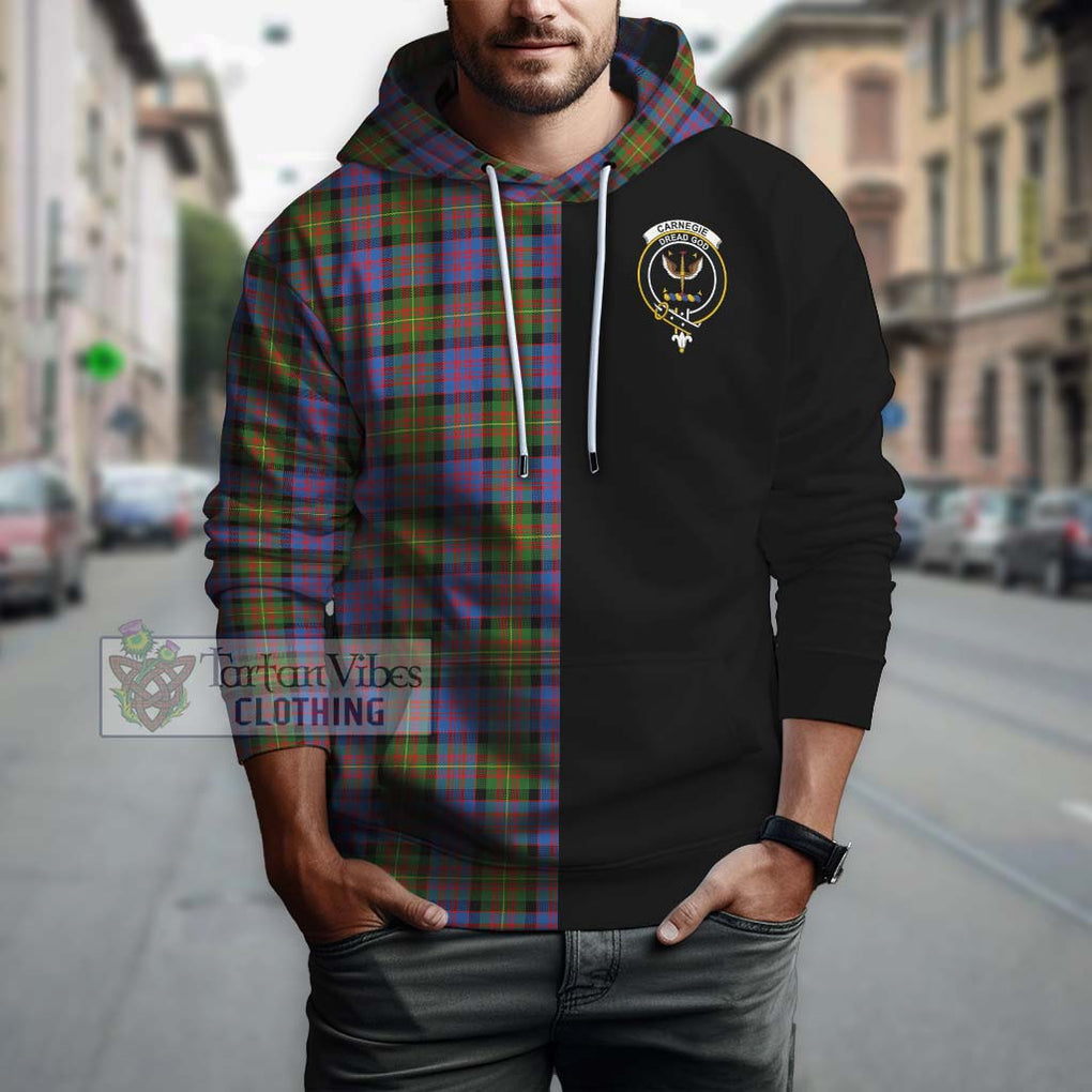 Carnegie Ancient Tartan Hoodie with Family Crest and Half Of Me Style Zip Hoodie - Tartanvibesclothing Shop