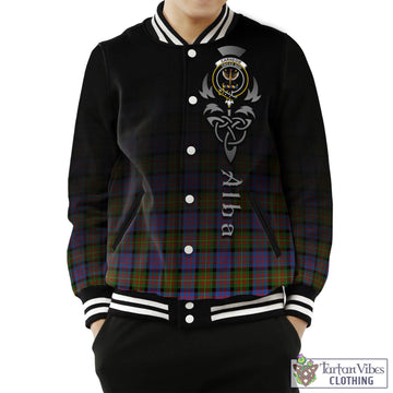 Carnegie Ancient Tartan Baseball Jacket Featuring Alba Gu Brath Family Crest Celtic Inspired