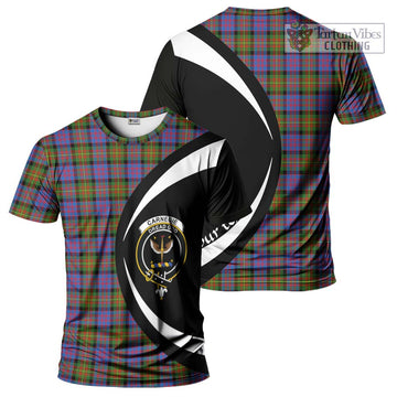 Carnegie Ancient Tartan T-Shirt with Family Crest Circle Style