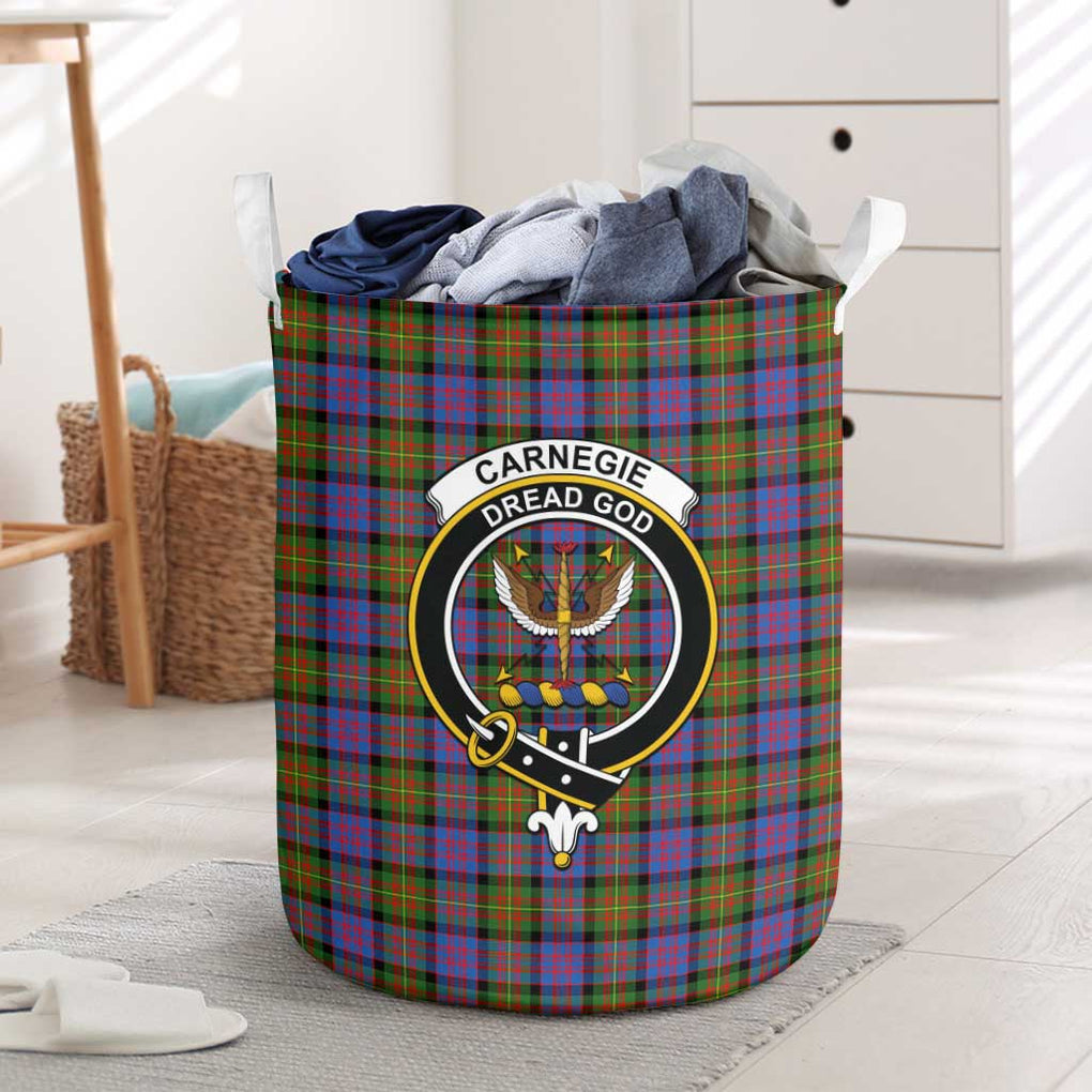 Carnegie Ancient Tartan Laundry Basket with Family Crest One Size - Tartanvibesclothing Shop