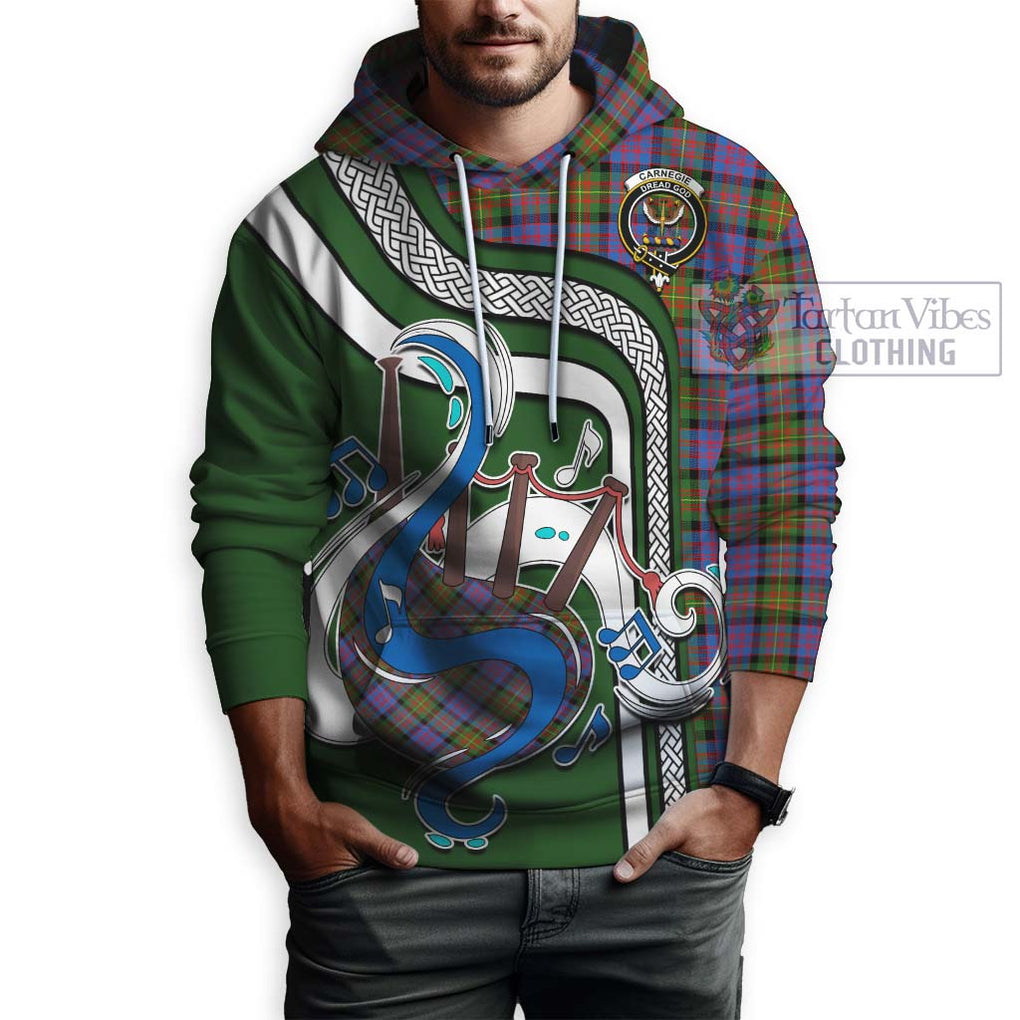 Carnegie Ancient Tartan Hoodie with Epic Bagpipe Style Zip Hoodie - Tartanvibesclothing Shop