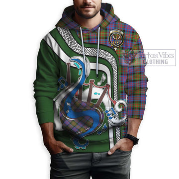 Carnegie Ancient Tartan Hoodie with Epic Bagpipe Style