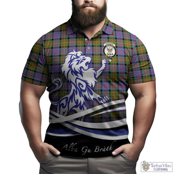 Carnegie Ancient Tartan Polo Shirt with Alba Gu Brath Regal Lion Emblem