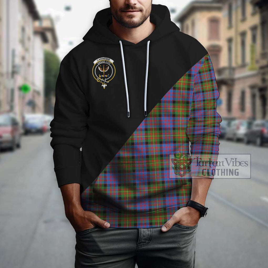 Carnegie Ancient Tartan Hoodie with Family Crest and Military Logo Style - Tartanvibesclothing Shop