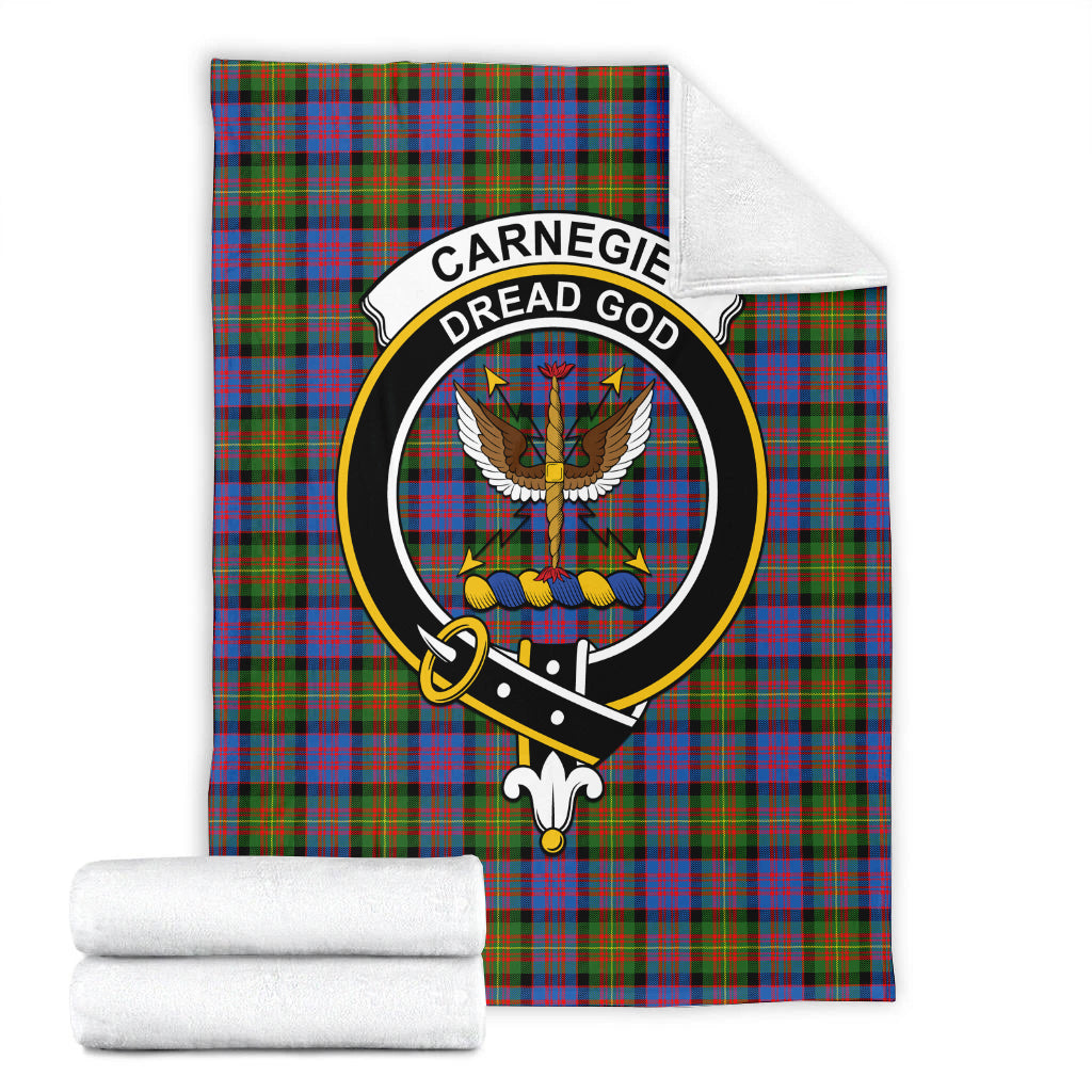 Carnegie Ancient Tartan Blanket with Family Crest - Tartan Vibes Clothing