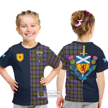 Carnegie Ancient Tartan Kid T-Shirt Alba with Scottish Lion Royal Arm Half Style