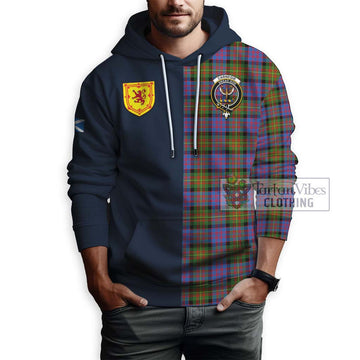 Carnegie Ancient Tartan Hoodie Alba with Scottish Lion Royal Arm Half Style