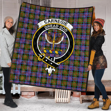 Carnegie Ancient Tartan Quilt with Family Crest