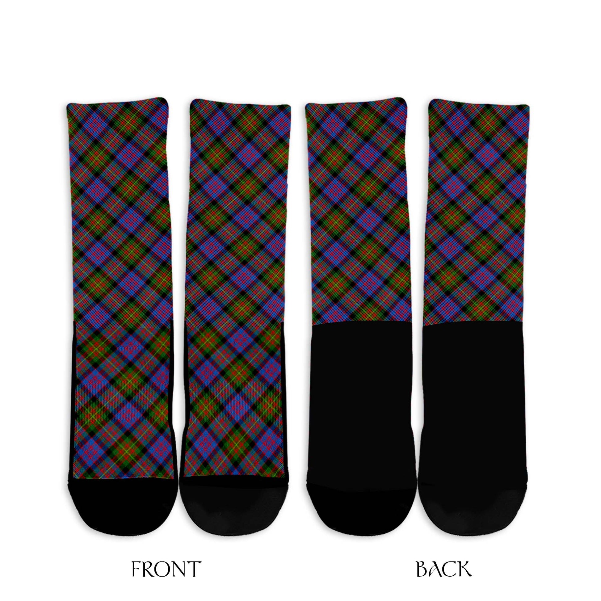 Carnegie Ancient Tartan Crew Socks Cross Tartan Style - Tartanvibesclothing