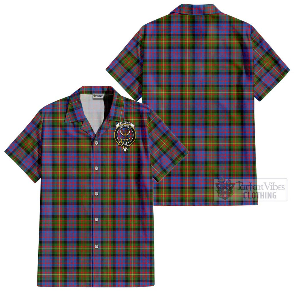 Carnegie Ancient Tartan Cotton Hawaiian Shirt with Family Crest Kid - Tartan Vibes Clothing