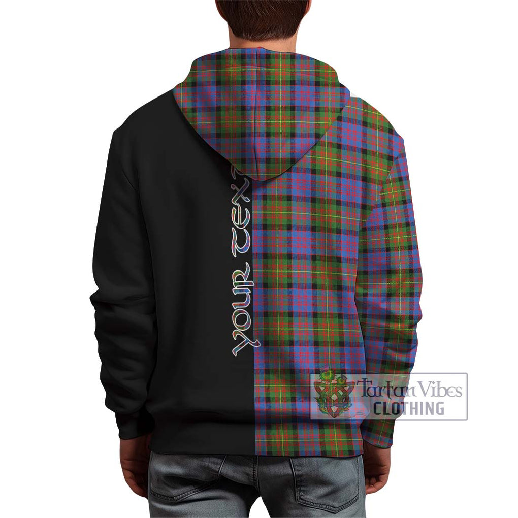 Carnegie Ancient Tartan Hoodie with Family Crest and Half Of Me Style - Tartanvibesclothing Shop