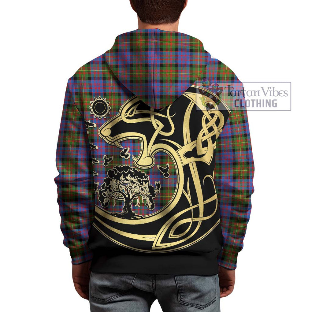 Carnegie Ancient Tartan Hoodie with Family Crest Celtic Wolf Style - Tartan Vibes Clothing