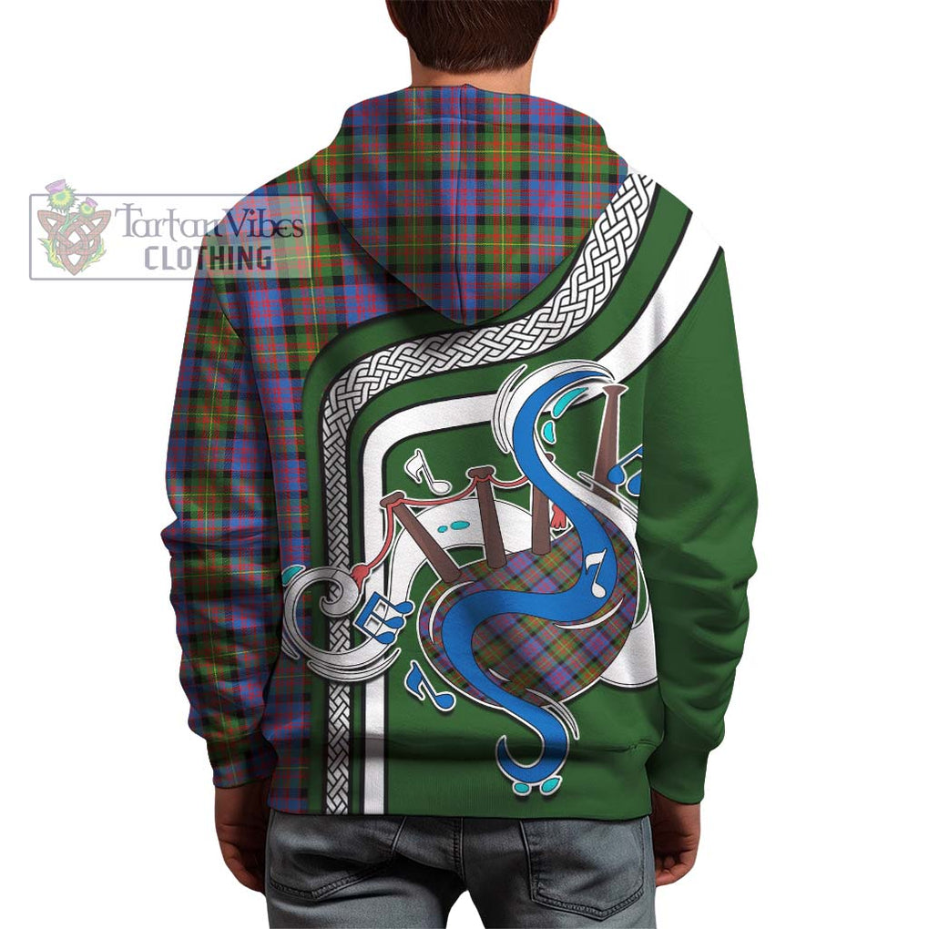 Carnegie Ancient Tartan Hoodie with Epic Bagpipe Style - Tartanvibesclothing Shop