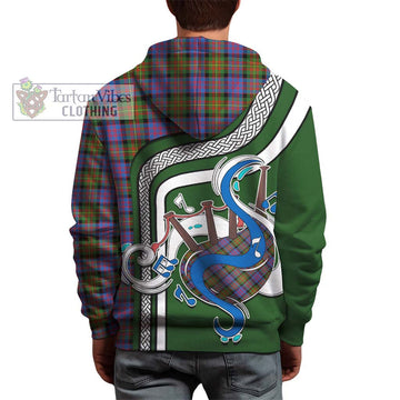 Carnegie Ancient Tartan Hoodie with Epic Bagpipe Style