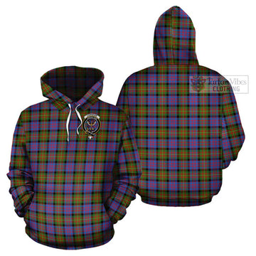 Carnegie Ancient Tartan Cotton Hoodie with Family Crest