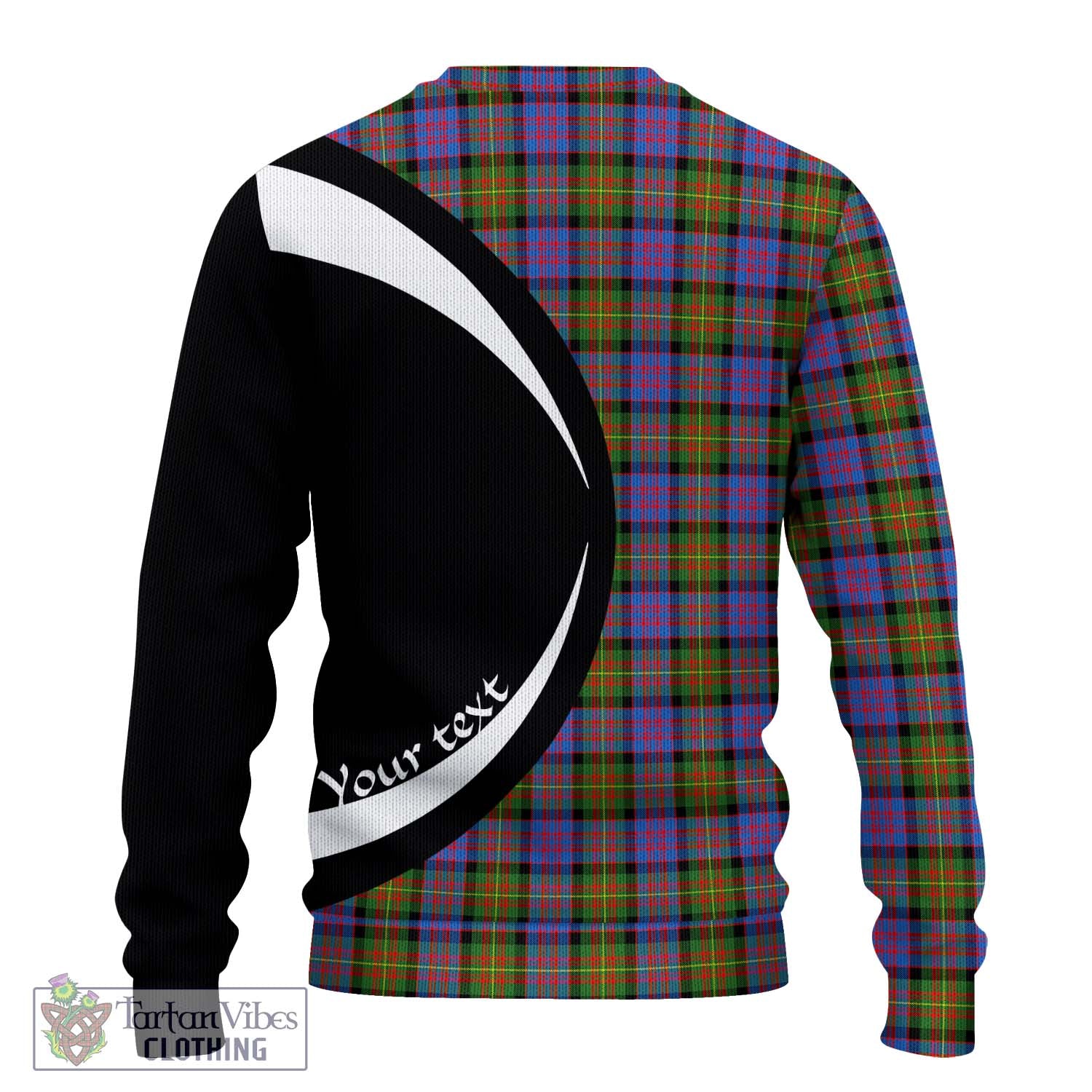 Tartan Vibes Clothing Carnegie Ancient Tartan Knitted Sweater with Family Crest Circle Style