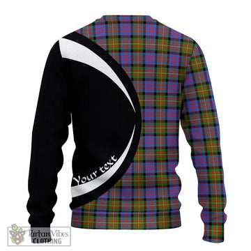 Carnegie Ancient Tartan Knitted Sweater with Family Crest Circle Style