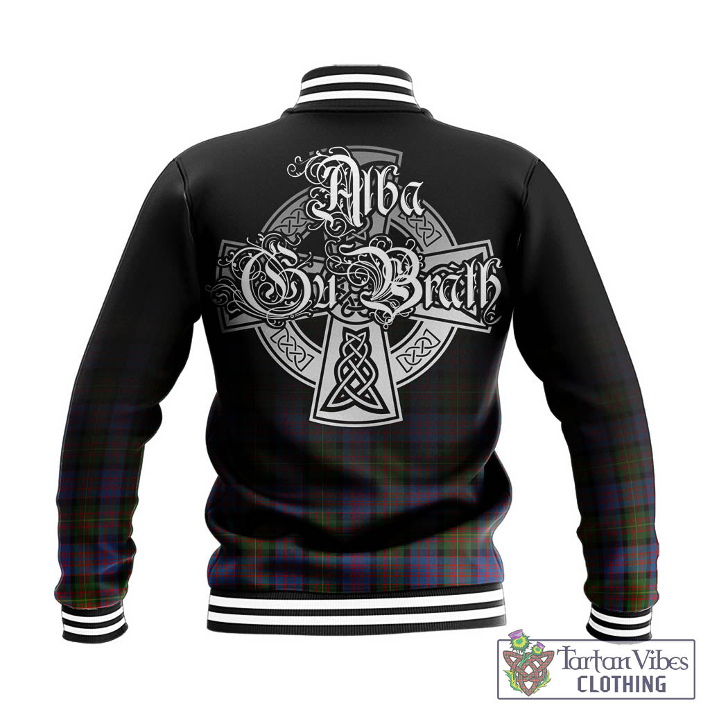 Tartan Vibes Clothing Carnegie Ancient Tartan Baseball Jacket Featuring Alba Gu Brath Family Crest Celtic Inspired