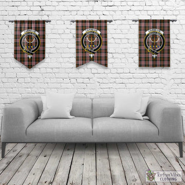 Carnegie Dress Tartan Gonfalon, Tartan Banner with Family Crest