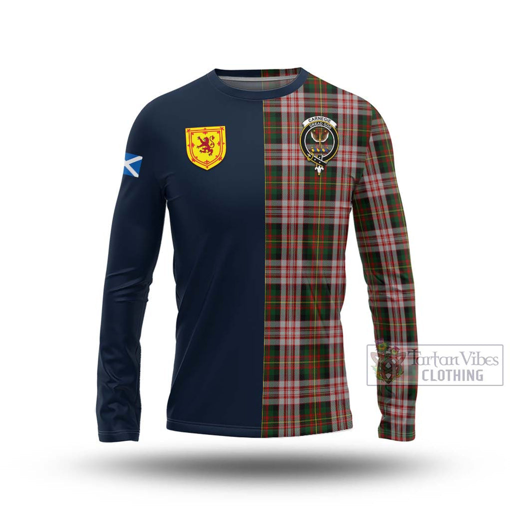 Tartan Vibes Clothing Carnegie Dress Tartan Long Sleeve T-Shirt with Scottish Lion Royal Arm Half Style