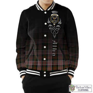 Carnegie Dress Tartan Baseball Jacket Featuring Alba Gu Brath Family Crest Celtic Inspired