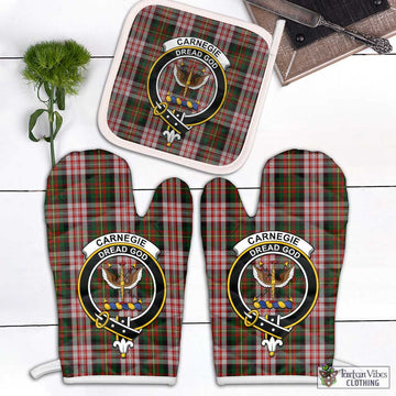 Carnegie Dress Tartan Combo Oven Mitt & Pot-Holder with Family Crest