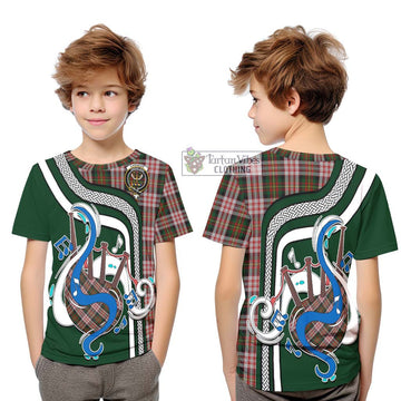 Carnegie Dress Tartan Kid T-Shirt with Epic Bagpipe Style