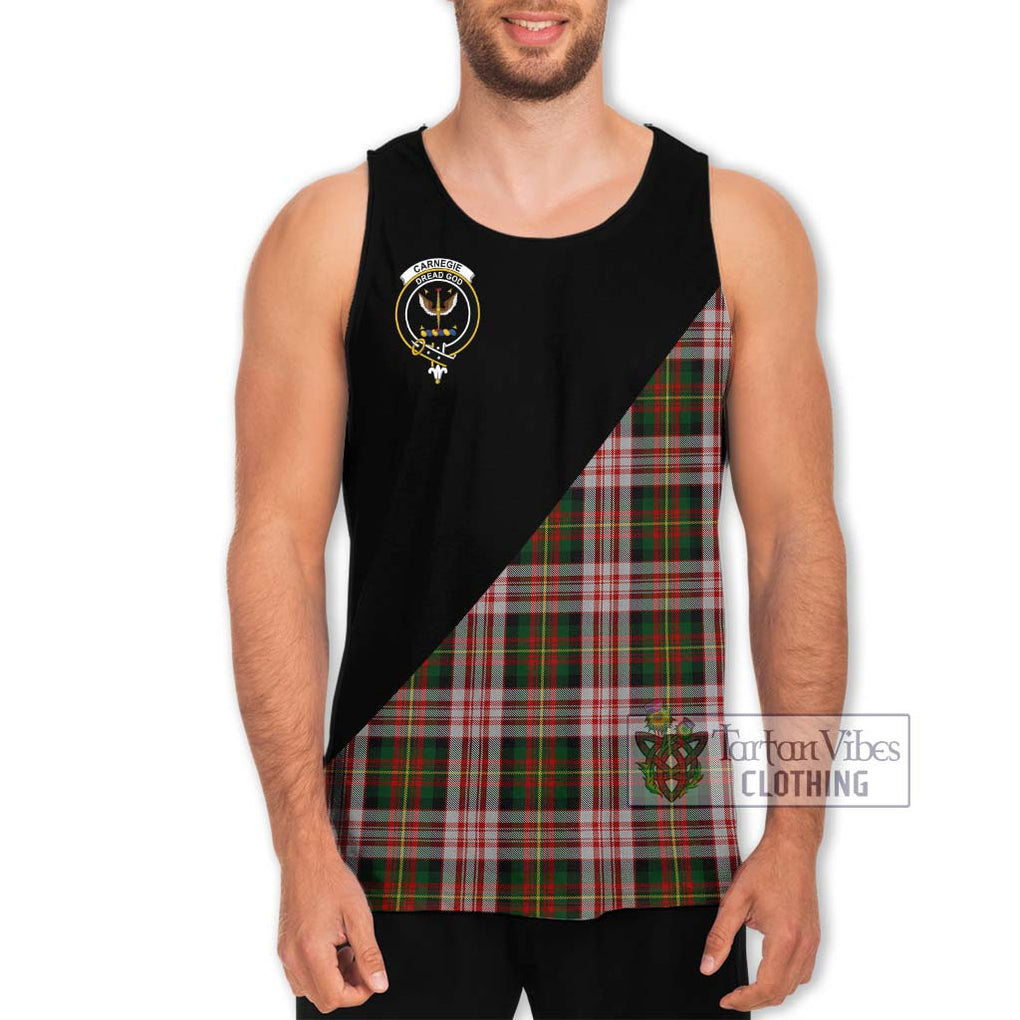 Carnegie Dress Tartan Men's Tank Top with Family Crest and Military Logo Style Men - Tartanvibesclothing Shop