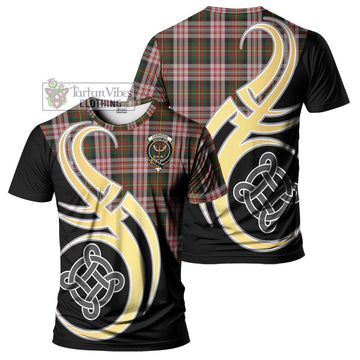 Carnegie Dress Tartan T-Shirt with Family Crest and Celtic Symbol Style