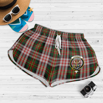 Carnegie Dress Tartan Womens Shorts with Family Crest