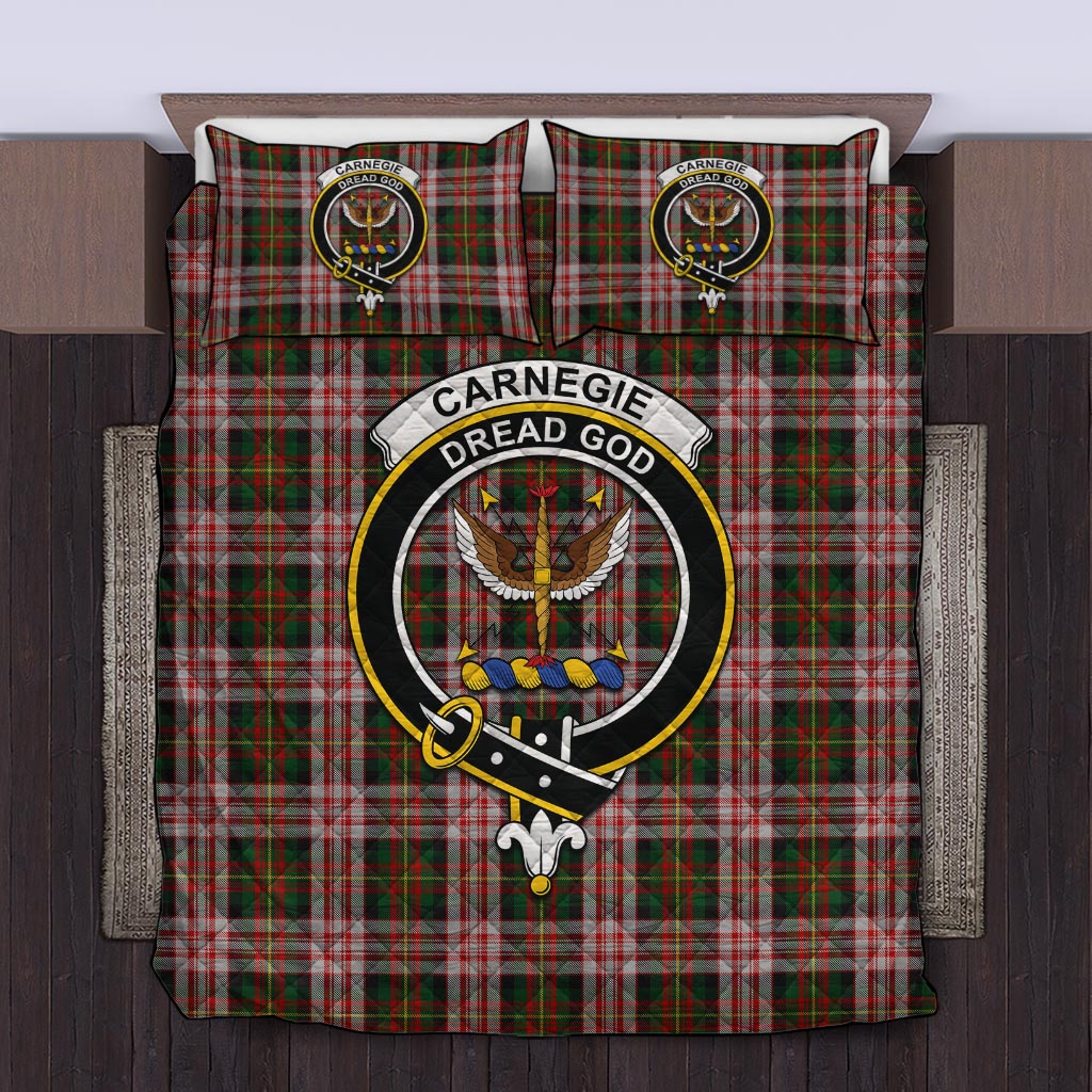 Carnegie Dress Tartan Quilt Bed Set with Family Crest Twin - Tartan Vibes Clothing