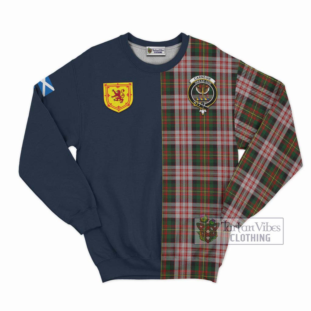 Tartan Vibes Clothing Carnegie Dress Tartan Sweatshirt with Scottish Lion Royal Arm Half Style