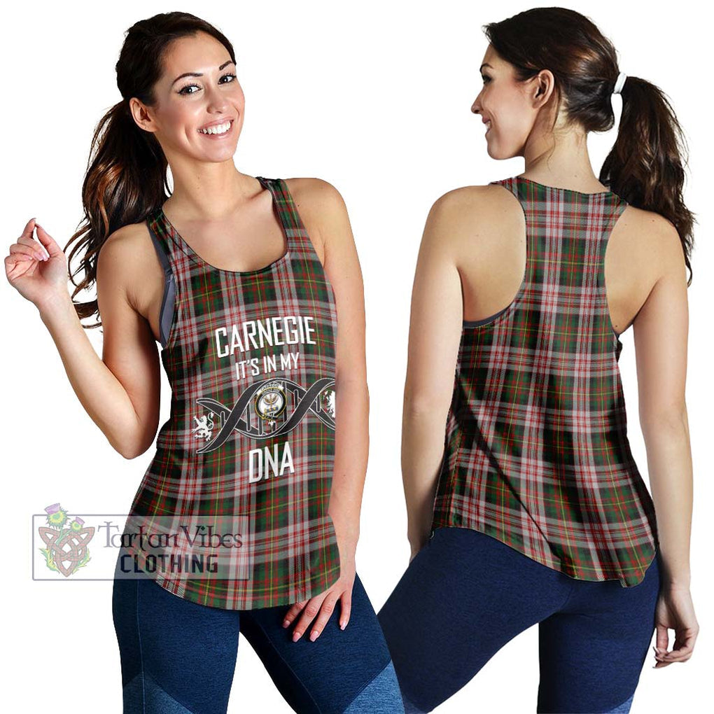 Carnegie Dress Tartan Women's Racerback Tanks with Family Crest DNA In Me Style 4XL - Tartanvibesclothing Shop