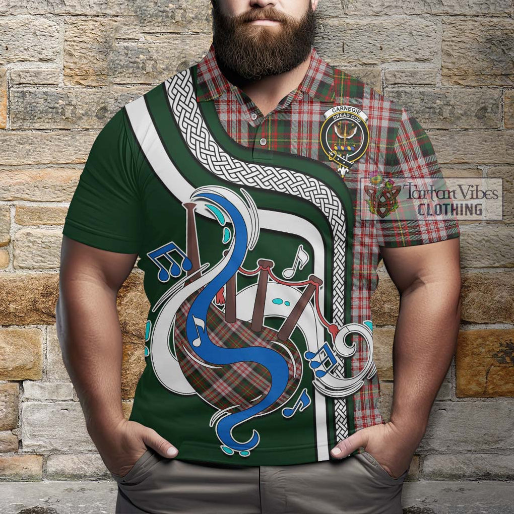 Tartan Vibes Clothing Carnegie Dress Tartan Polo Shirt with Epic Bagpipe Style