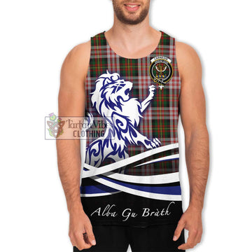 Carnegie Dress Tartan Men's Tank Top with Alba Gu Brath Regal Lion Emblem