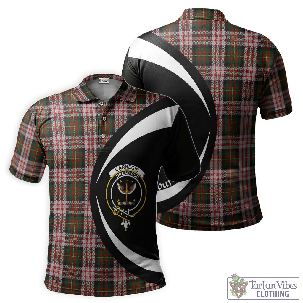 Carnegie Dress Tartan Men's Polo Shirt with Family Crest Circle Style Kid - Tartan Vibes Clothing