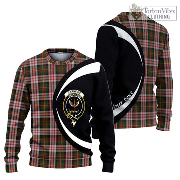 Carnegie Dress Tartan Knitted Sweater with Family Crest Circle Style