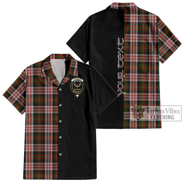 Carnegie Dress Tartan Short Sleeve Button Shirt with Family Crest and Half Of Me Style