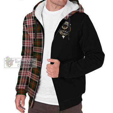 Carnegie Dress Tartan Sherpa Hoodie with Family Crest and Half Of Me Style