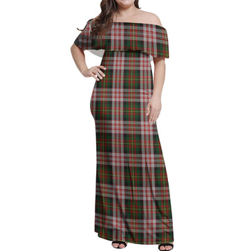 Carnegie Dress Tartan Off Shoulder Long Dress