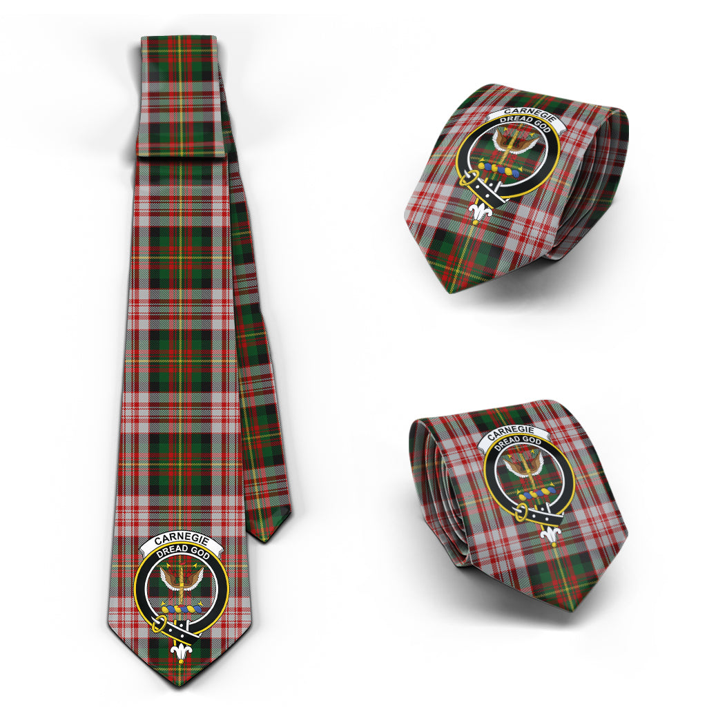 Carnegie Dress Tartan Classic Necktie with Family Crest Necktie One Size - Tartan Vibes Clothing