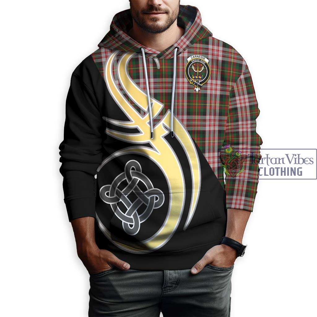 Carnegie Dress Tartan Hoodie with Family Crest and Celtic Symbol Style Zip Hoodie - Tartan Vibes Clothing