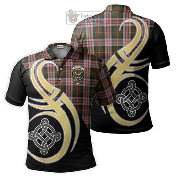 Carnegie Dress Tartan Polo Shirt with Family Crest and Celtic Symbol Style