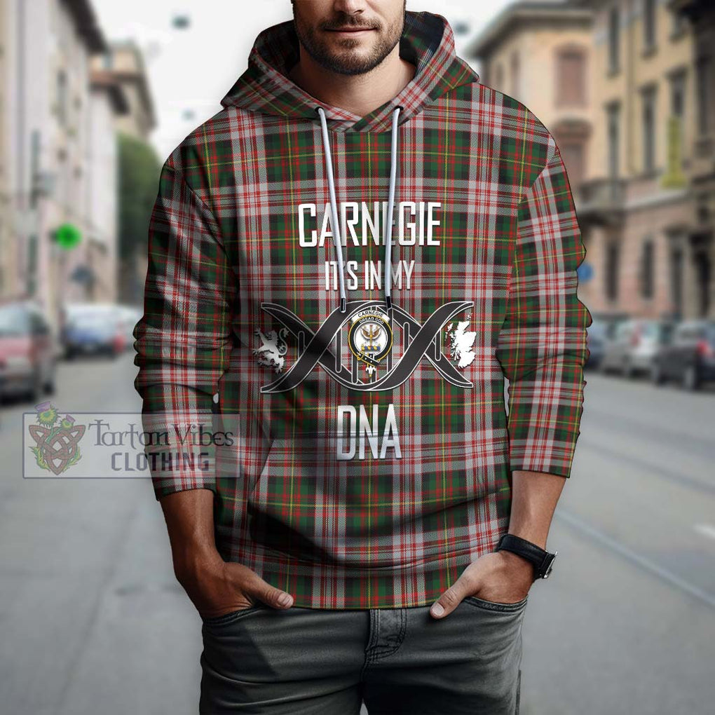 Carnegie Dress Tartan Hoodie with Family Crest DNA In Me Style Pullover Hoodie - Tartanvibesclothing Shop