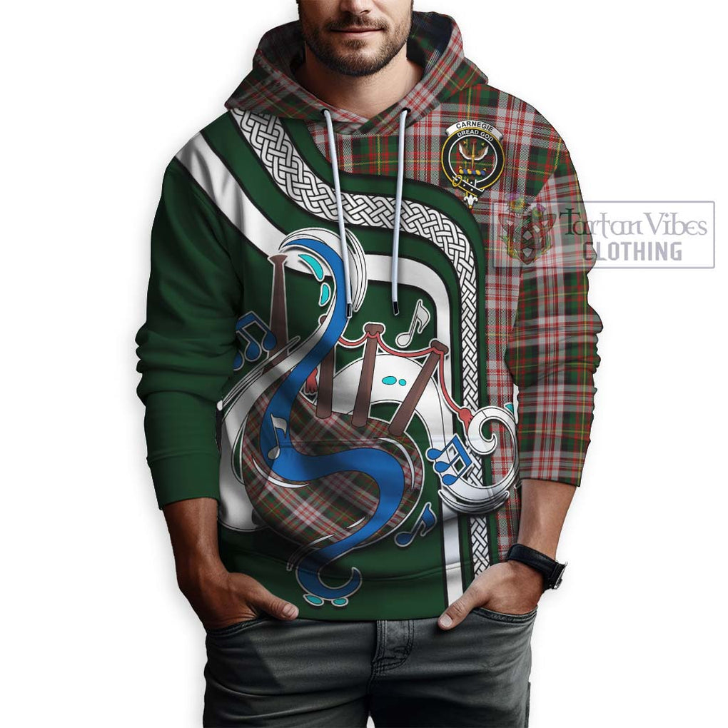 Carnegie Dress Tartan Hoodie with Epic Bagpipe Style Zip Hoodie - Tartanvibesclothing Shop